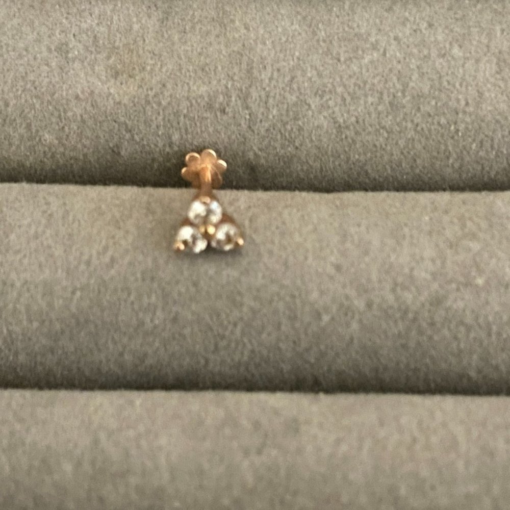 Maria Tash Diamond Trinity Threaded Study Earning - image 3